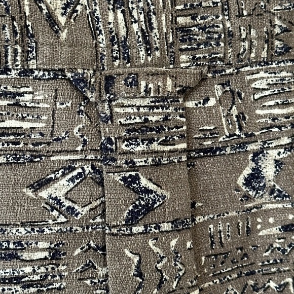 Columbia Aztec Southwestern Hawaiian Print Short Sleeve Cotton Button Down Shirt - Picture 10 of 13